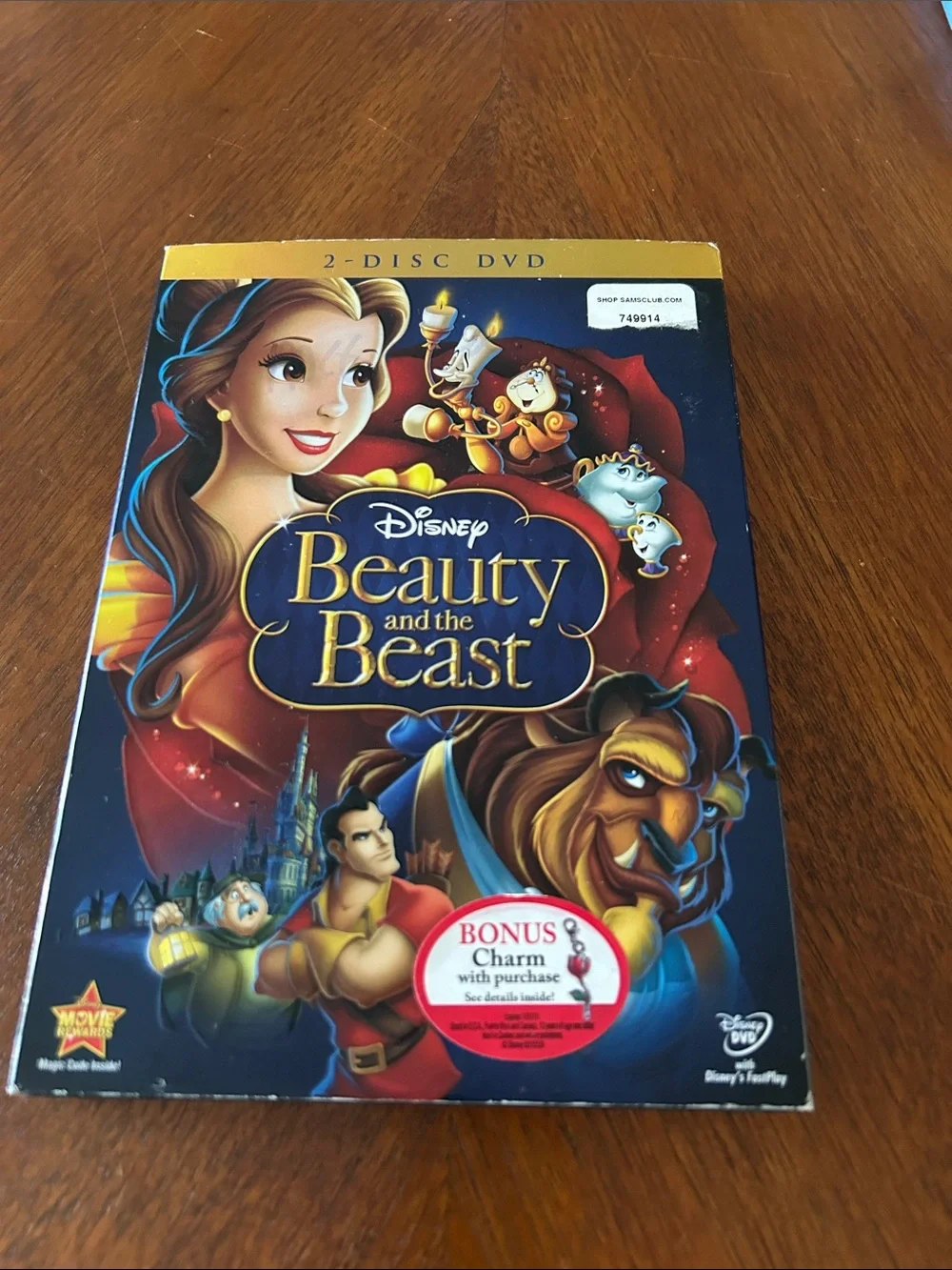 Disney classics DVD’s: Beauty and the Beast DVD - Blue, Red, Gold